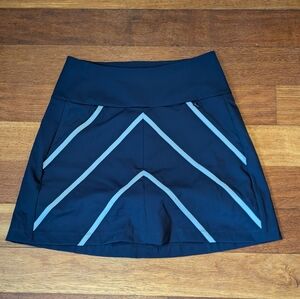 Kinona Navy Athletic Skort with Light Blue Trim